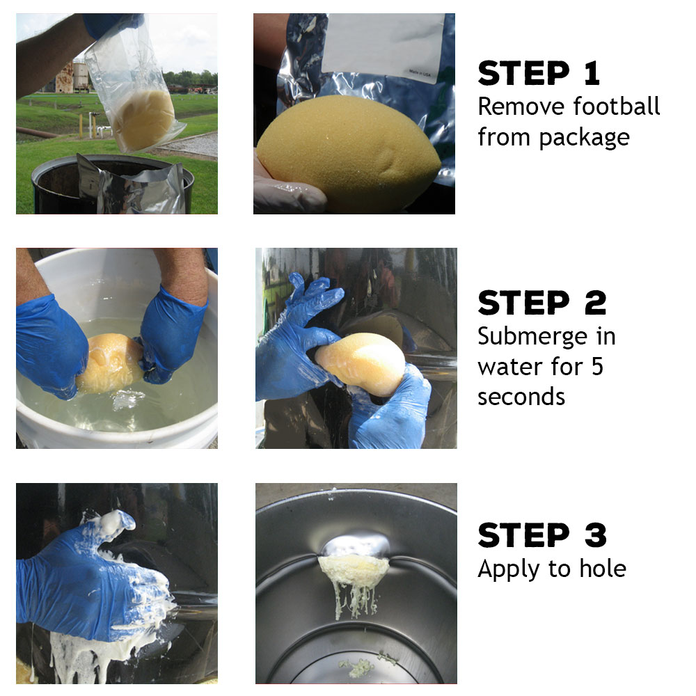 Spill Control Football Plug WFR Wholesale Fire & Rescue